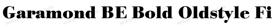 Garamond BE Bold Oldstyle Figures字体转换